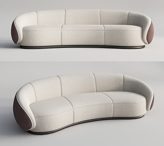 Modern Multi-Person Sofa Curved Multi-Person Sofa Human Sofa Three-Person Sofa 3d model