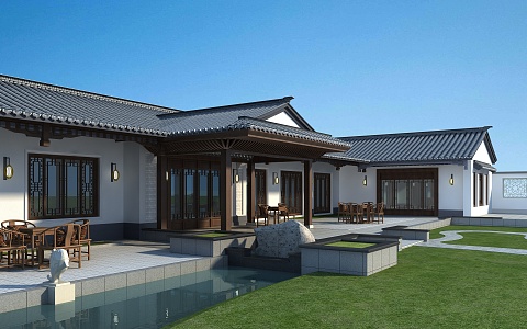 Chinese ancient courtyard 3d model