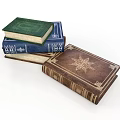 Intricate Sculpture Carving on Vintage Book Covers with Decorative Patterns and Ornate Designs