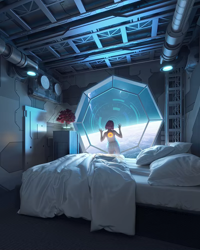 Industrial LOFT Space Station Future Space Station 3d model