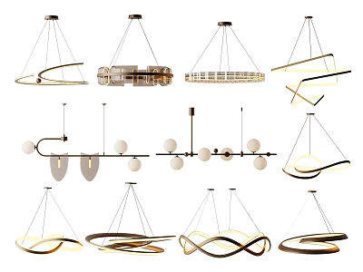 Modern Light Luxury Chandelier 3d model