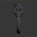 Unique Stylish Grey Lion Head Ring With Claw Design Fashion Accessory For Men Women