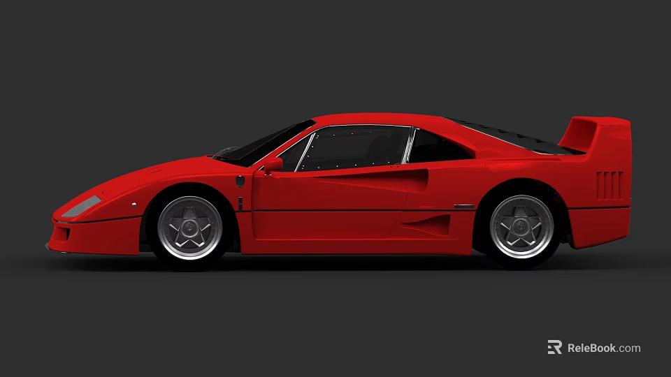 Red Sports Car Modern Sleek Aerodynamic Body Design With Stylish Wheels 3d model 