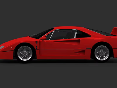 Red Sports Car Modern Sleek Aerodynamic Body Design With Stylish Wheels 3d model
