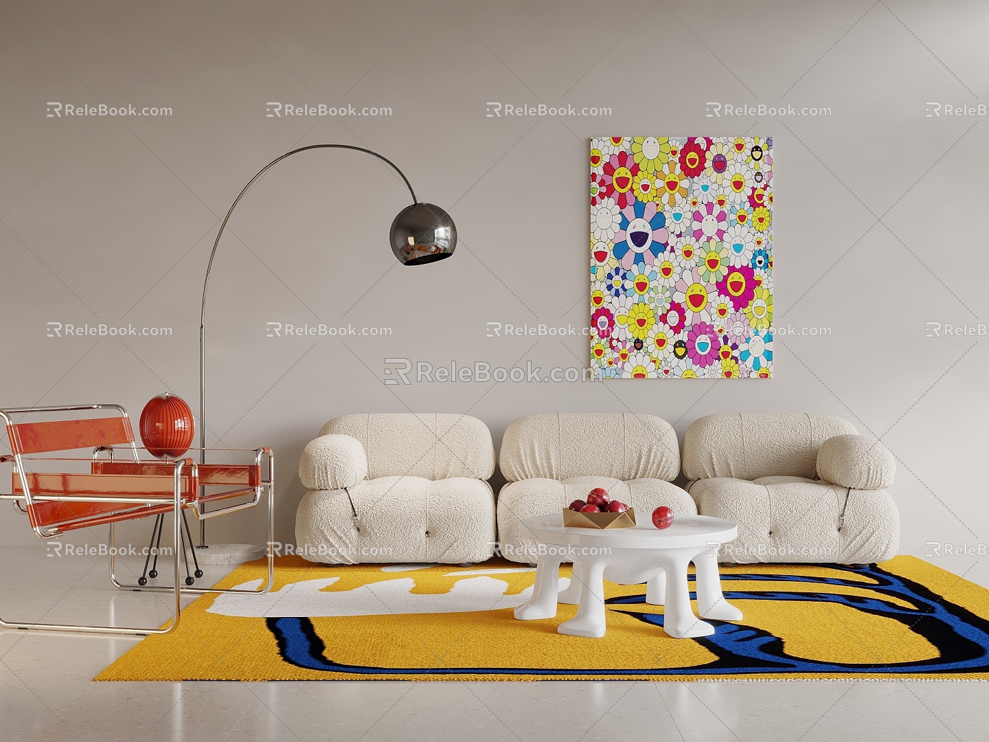 dopamine sofa combination floor lamp 3d model