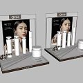 Premium Cosmetic Display Shelves With Ottie Skincare Bottles Jars And New Series