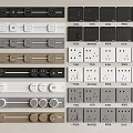 Modern switch socket combination 3d model