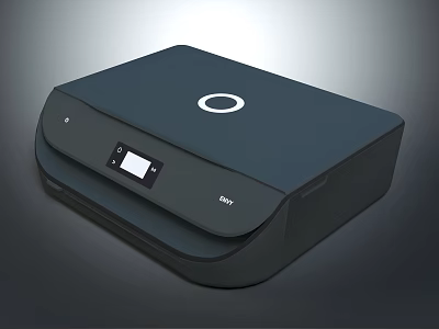 Modern HP ENVY Office Printer With Display Screen And Circular Top Logo 3d model