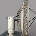 Robust Industrial Parabolic Antenna With Metal Support Frame And Stable Base