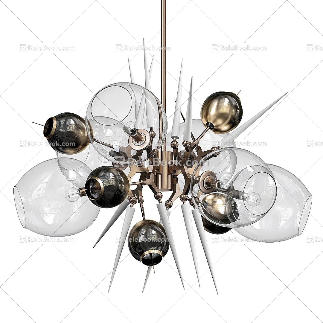 Simple glass ball chandelier model