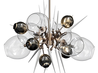 Simple glass ball chandelier model