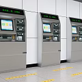 Public Facility Self Service Kiosks With Digital Screens In Public Area
