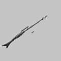 Medieval Double Bladed Polearm Weapon With Long Metal Handle And Intricate Design