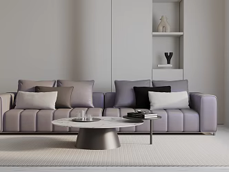 Modern three-seat sofa 3d model