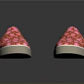 Vibrant Floral Pattern Canvas Slip On Shoes With Pink Red Flowers And White Sole