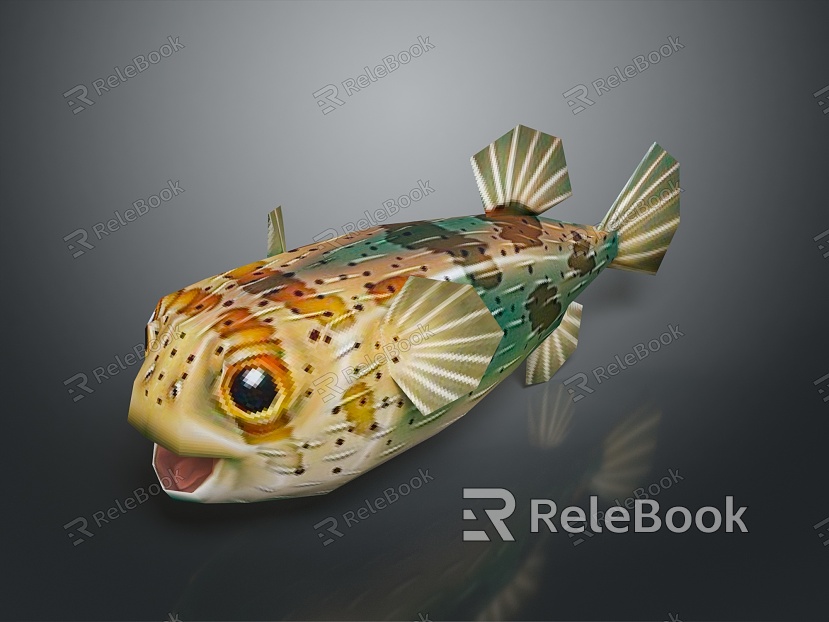 Puffer Dolphin Cartoon Puffer Dolphin Cartoon Puffer Sashimi Puffer Fish Freshwater Fish Puffer Fish model