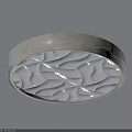 Modern Circular Ceiling Light with Wavy Pattern and Warm Glow for Home Decor 3d model