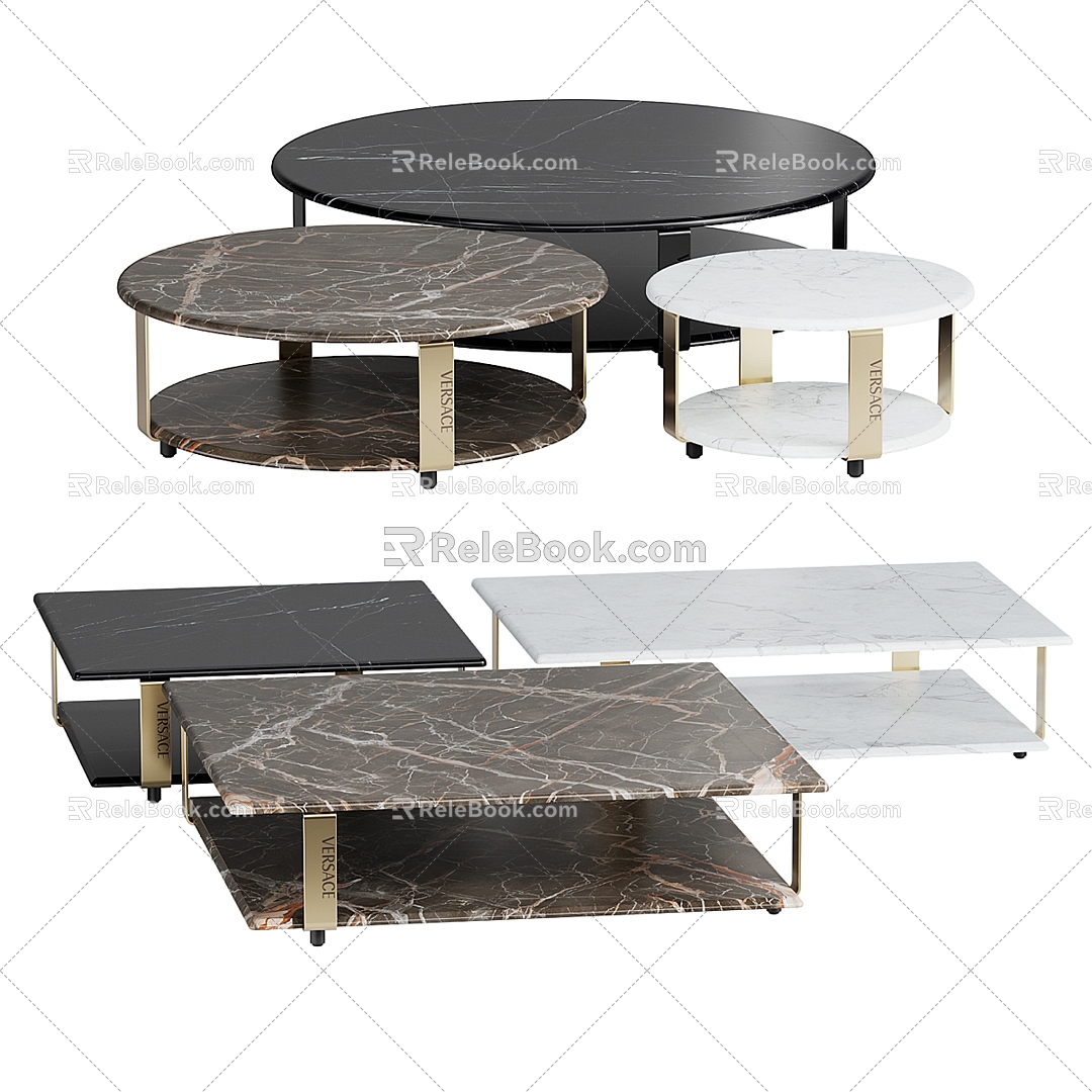 VERSACE marble coffee table 3d model