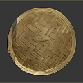Round Bamboo Steamer with Woven Lid for Household Daily Cooking Use