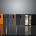 Various Colored Modern Smartphones With Camera Modules Display For Electronics