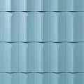 Modern Light Blue Textured Background Wall With Arched Grooves Decorative Design 3d model