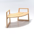 Unique Shaped Sofa With Curved Wooden Frame And Modern Minimalist Design