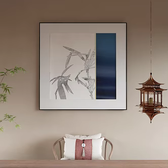 New Chinese Decorative Painting 3d model