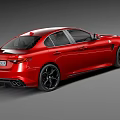 Red Sporty Sedan With Sleek Body Black Rims And Aerodynamic Exterior Design