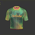 Bicycle Cycling Jersey Featuring Volata Logo Blue And Orange Wave Pattern Design