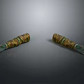 Camouflage Pattern Arm Sleeves Green Pair For Daily Protective Use With Soft Fabric