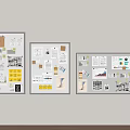 Organized Workspace Bulletin Boards On Wall With Papers Charts And Project Notes