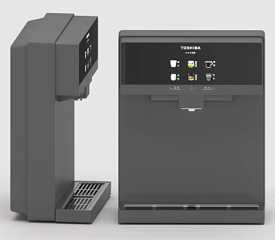 Toshiba Modern Kitchen Water Dispenser With Digital Display And Multiple Drink Options 3d model