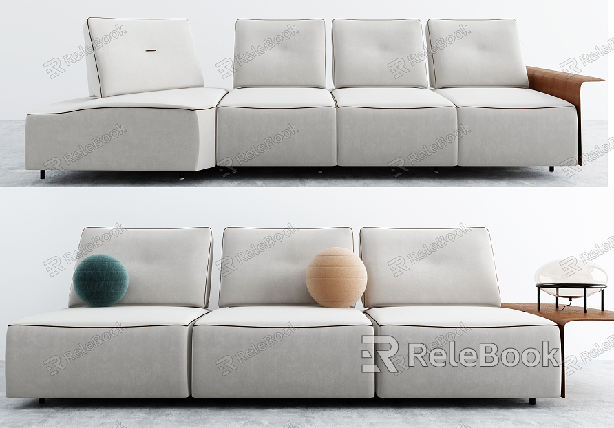 Modern Combination Sofa Multiplayer Sofa model