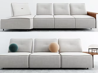 Modern Combination Sofa Multiplayer Sofa 3d model