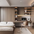Tatami Bedroom Interior Design With Minimalist Wooden Cabinets Desk Chair And Natural Light