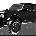 Black Ford Bronco SUV With Rugged Exterior And Off Road Tires