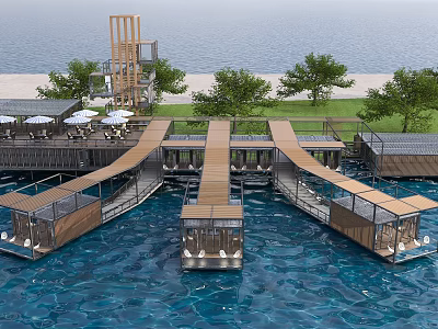 Modern Container Resort 3d model