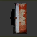 Old Red Commercial Equipment Vending Machines With Weathered Surfaces And Retro Design