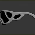 Stylish Modern Design Sunglasses With Shiny Metal Frame And Black Tinted Lenses
