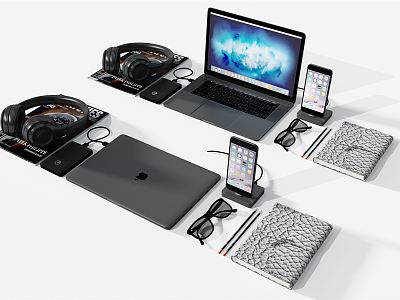 Modern Laptop Apple Laptop Mobile Phone Headset Mobile Hard Disk Electric model