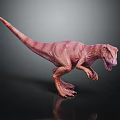 3D Pinkish Purple Tyrannosaurus Rex Dinosaur Model With Standing Posture And Open Mouth