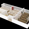 Modern Bus Transit Station Waiting Area With Red White Stripes Seating Lockers And Vending Machine