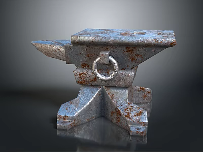 Rustic Cast Iron Anvil Heavy Duty Hardware Tool for Metalworking Projects 3d model