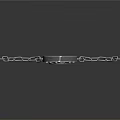 Metal Lock With Circular Dial And Shiny Chain Links On Gray Reflective Background