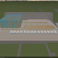 Modern Industrial Factory Building With Large Scale Structure And Production Line Facilities