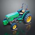 Industrial Equipment Green Tractor With Yellow Wheels And Operator Cab For Heavy Duty Use