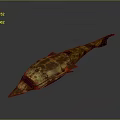Decorative 3D Art Fish With Unique Yellow Brown Texture And Detailed Elongated Body Design
