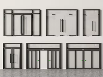 Double door glass double door commercial glass door commercial door glass door shop door office door office door 3d model