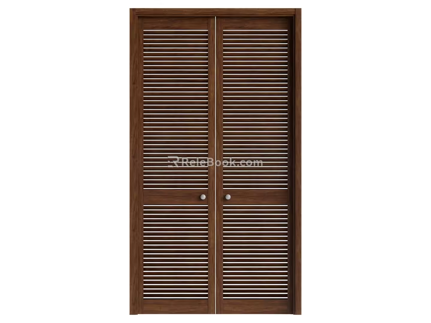 Middle style double door 3d model
