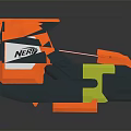 NERF Orange And Black Commercial Equipment With Yellow Accents And Blaster Design